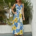 thumbnail image 4 of Floral Colorful Flower Sleeveless Dress Woman Fashion Long Dresses Women's Summer Suit Dress 2025, 4 of 7