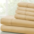 thumbnail image 3 of Simply Soft 6 Piece Luxury Ultra Soft Deep Pocket Bed Sheet Set - California King - Gold, 3 of 6