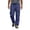 Navy, variant on Linen Pants for Men Drawstring Elastic Waist Loose Fitted Lightweight Full Length Casual Pants with Pockets