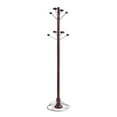 thumbnail image 3 of Safco Modern Costumer, Eight Hook, Wood/Steel, 18-1/2w x 18-1/2d x 69h, Cherry - Modern costumer with eight rounded-edge hooks., 3 of 3