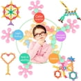 thumbnail image 4 of 1100 Pieces Building Blocks Kids STEM Toys Educational Discs Sets Interlocking Solid Plastic for Preschool Boys and Girls Aged 3+  Safe Material Creativity With a Storage Box, 4 of 7