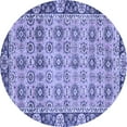 thumbnail image 1 of Ahgly Company Machine Washable Indoor Round Abstract Blue Modern Area Rugs, 3' Round, 1 of 4