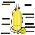 thumbnail image 3 of Réservoir de Plongée, Forte Filtration Bretelles Réglables 3L Capacité Réservoir de Plongée Portable Équipement Pivotant avec Sac à Dos pour la Plongée Jaune, 3 of 7