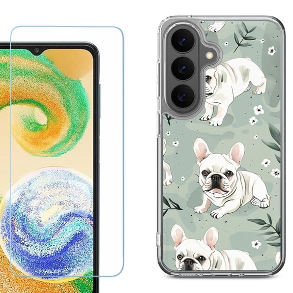 Phone Case for Samsung Galaxy A37 5G, with Screen Protector, by OneToughShield - French Bulldog