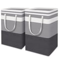 thumbnail image 1 of Cesta de lavandería portátil, cesto de ropa grande plegable, solución de almacenamiento impermeable independiente con asas extendidas para dormitorio, hogar, viajes (paquete de 2), 1 of 5