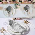 thumbnail image 3 of Shabby Grey Cloth Napkins, Oil Painting Vintage Art Gray White Washable and Reusable Dinner Napkins Set of 8, Table Napkin for Kitchen Party Birthday Wedding Hotel Housewarming 20"x20", 3 of 9
