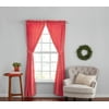 The Pioneer Woman Embroidered Velvet Light Filtering Rod Pocket Window Curtain Panel, Set of 2, Coral Fire, 40 x 84