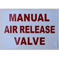 thumbnail image 1 of Manual air Release Valve Sign (White, Reflective !!, Aluminium, Size 7X10)(ref-2022-4), 1 of 4