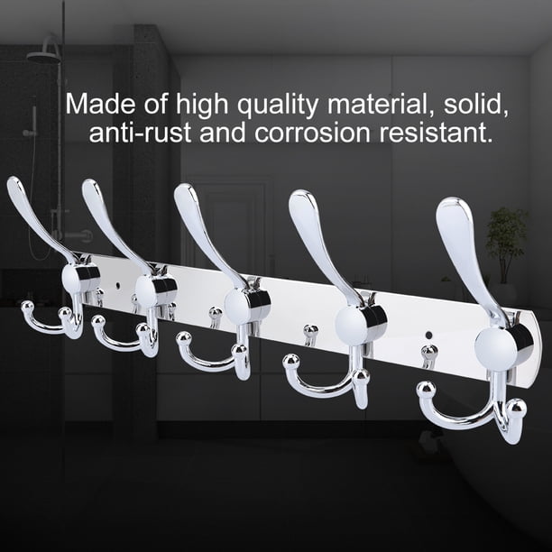 Ganchos Colgador de Pared Ecomeon Soporte de Ropa Acero Inoxidable 3 Ganchos