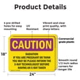 thumbnail image 2 of (2 Pack) Radiation If You Are Pregnant Or Think You OSHA Caution Radiation Sign, 2 of 8