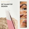 thumbnail image 2 of Beauty Power Tweezers for Women Facial Hair: Precision Tweezers for Women & Men, Sharp Slant Tweezer for Eyebrows, Ingrown Hair Removal. Professional Plucker + Case, German Stainless  Steel, 2 of 10