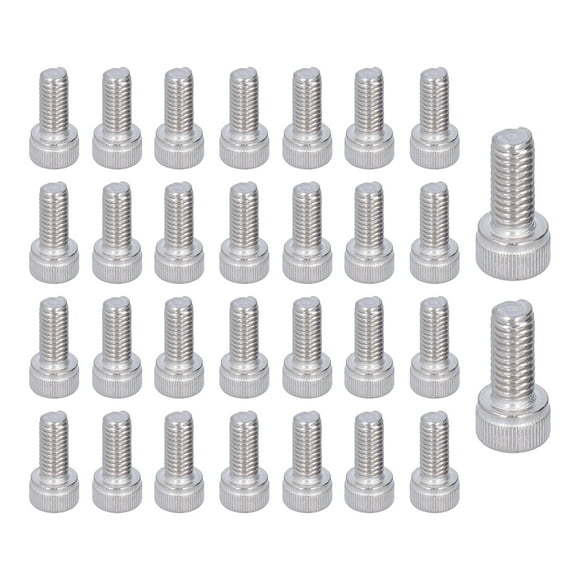 Allen Head Bolts, 30Pcs Hex Bolt Socket Cap Head Screw Stainless Steel Allen Head Socket Cap Screw Fastener A2 70 304 Stainless Steel Marine Grade Fastener Hardware
