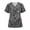 #2 Gray, variant on Lolmot Nurse Uniforms for Women Cute Print Short Sleeve Medical Scrub Tops V-Neck Stretch Tshirts Working Uniform with Pockets