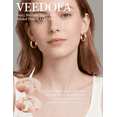 thumbnail image 2 of VEEDOFA Gold Hoop Earrings for Women, Lightweight 14K Gold Plated Hoops, 20/30/40mm, 2 of 8