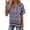 Navy, variant on JULMCOMO Blouses for Women Boho Floral Print V Neck Half Button Short Sleeve Casual Summer Blouses Loose Fit Comfy Tunic Tops Black XL