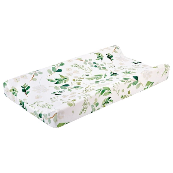 Floral Leaf Girl Fitted Crib Sheet Baby or Toddler Bed Nursery Green and White