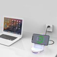 thumbnail image 3 of 1 Set Wireless Charging Station Magnetic Physical Megaphone with Ambient Light 15W Multi-protection Chair Shape Wireless Charger for Office, 3 of 10