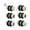 Clear, variant on Pair of Jeweled Surgical Steel Ear Plugs 4 Gauge - 6 Colors Available