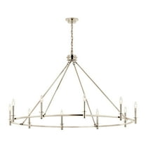 52707PN Kichler Lighting Carrick - 10 Light Chandelier-31 Inches Tall and 54.25 Inches Wide-Polished Nickel Finish