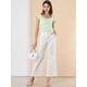 thumbnail image 3 of Blusa de Encaje Frente Fruncido Allegra K para Mujeres Menta Verde L, 3 of 6