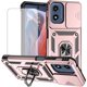 thumbnail image 1 of wonima11 for Moto G 5G 2024 Case,Motorola G Play 5G 2024 Case with Tempered Glass Screen Protector and Slide Camera Cover, Magnetic Ring Car Mount Holder Cover for Motorola Moto G 5G 2024 Rose Gold, 1 of 1