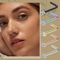thumbnail image 5 of AIYUQ.U Stainless Steel Nose Rings - Women's Nostril Studs Piercing Jewelry，Rose Gold, 5 of 8