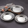 thumbnail image 4 of 1 Pack Stainless Steel Plate , 8-10 Inch Metal Lightweight Unbreakable Dinner Dishes Plates , Round Camping Plates for Serving Dishes Dessert Salad, Non Toxic & Reusable, Dishwasher Safe(Golden,26cm), 4 of 9