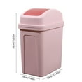 thumbnail image 3 of ufehgfjh Holiday Saving 4.5 Gallon Trash Can with Swings Top Lid Plastic Garbage Bin for Bathroom Office Bedroom Living Room, 3 of 5