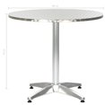 thumbnail image 5 of vidaXL Garden Table Silver 80x70 cm Aluminium, 5 of 5