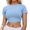 Light Blue, variant on Womens Crop Tops Fall Solid Color Shirts Short Sleeve Dressy Blouses 2026