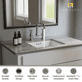 Los Flexi 16" Small Undermount Bathroom Sink with Overflow, Rectangular
