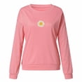thumbnail image 4 of VBARHMQRT Sweat-Shirt Maman de Football Mode Décontractée pour Femmes Imprimé Tournesol Petit Col Rond Rayé Chandail à Capuchon, 4 of 4
