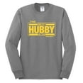 thumbnail image 2 of Wild Bobby,The Best Hubby in The Galaxy, Father's Day, Men Long Sleeve Shirt, Heather Grey, Small, 2 of 3