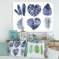 thumbnail image 3 of Designart 'Blue Watercolour Tropical Leaves I' Farmhouse Framed Art Print, 3 of 4