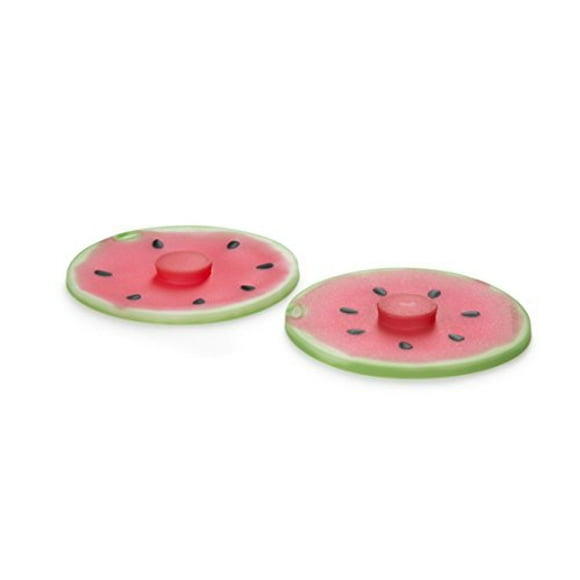 Charles Viancin Silicone Watermelon Drink Airtight Lid/Cover Set of 2, Pink