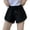 Black, variant on ROHUUQUE Women's Pajama Shorts Cotton Blend Drawstring High Waist Solid Loose Casual Sleep Bottoms Lounge Vacation Home Shorts