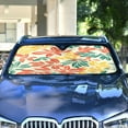 thumbnail image 4 of ALAZA Palm Leaf-d1 Windshield Sun Shade Car Foldable Sun Visor Block UV Rays Protector 55"x27.6", 4 of 8