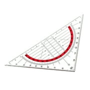 Uxcell Plastic Protractor Crystal Clear Compass Triangle Math Protractors 0 -180 Degrees