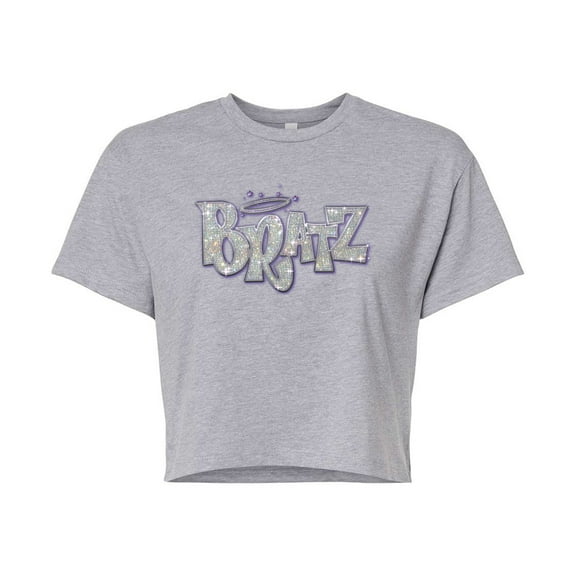 Bratz - Bling'd Out Logo - Juniors Cropped Cotton Blend T-Shirt
