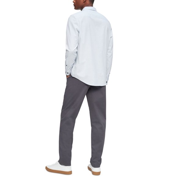 Calvin Klein Men;s Straight-Fit Stretch Chino Pants, Gray, 33X30