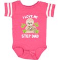 thumbnail image 3 of Inktastic Cute Sloth I Love My Step Dad with Green Leaves Boys or Girls Baby Bodysuit, 3 of 5