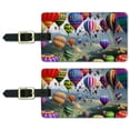thumbnail image 1 of Hot Air Balloons Sky Roads Luggage ID Tags Suitcase Carry-On Cards - Set of 2, 1 of 4