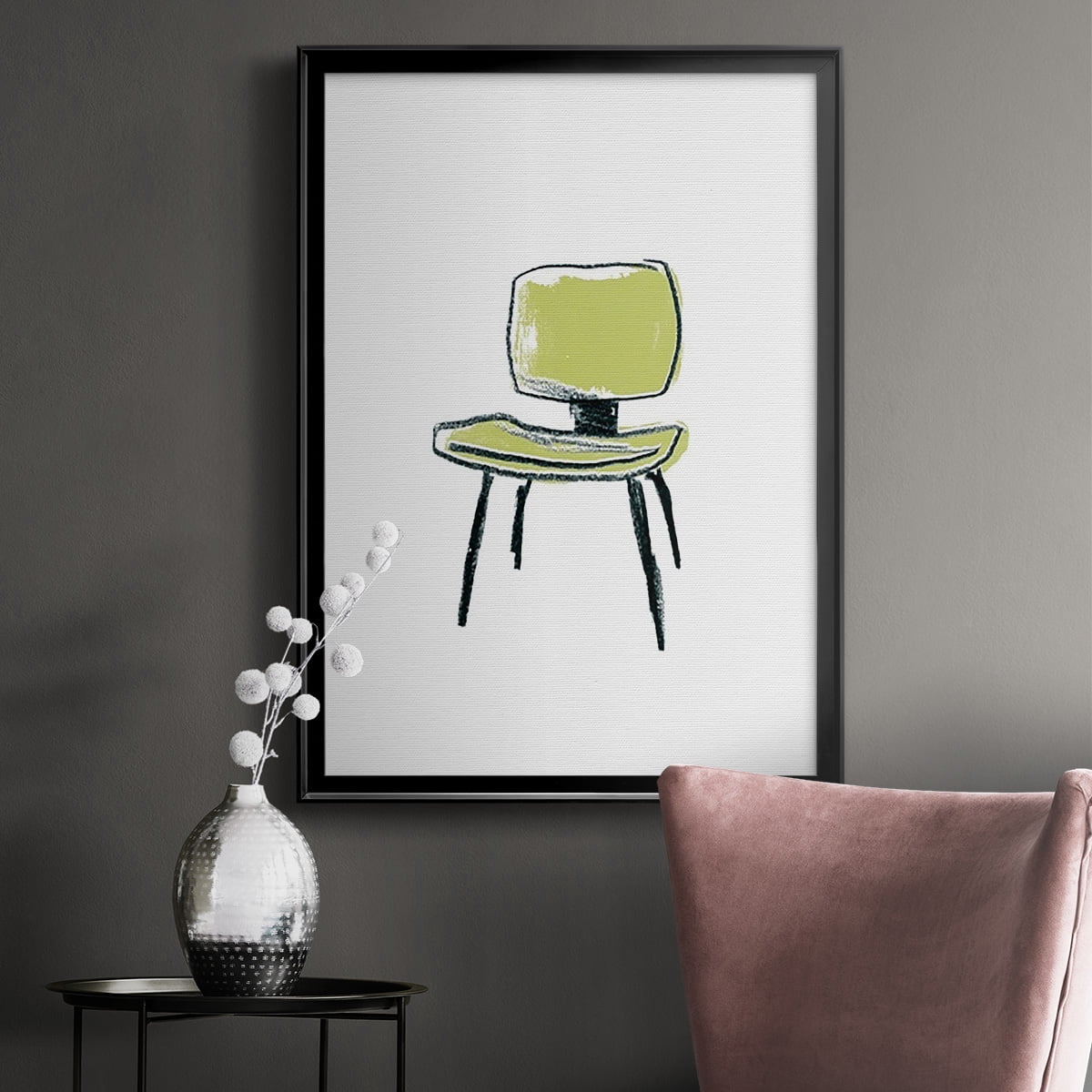Take a Seat VI Premium Framed Print, in Gold, Black, or Silver - Ready to Hang