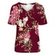 thumbnail image 4 of Camisetas con estampado floral con cuello en V para mujer Blusas femeninas cómodas a la moda Tops OAVQHLG3B Store  lin121212, 4 of 4