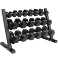 thumbnail image 4 of MITONOS 450lbs Dumbbell Sets with Rack, Rubber Hex Dumbbells, Free Weight set for Home Gym, Hand Weights with Chrome Handle for Strength Training, 4 of 10