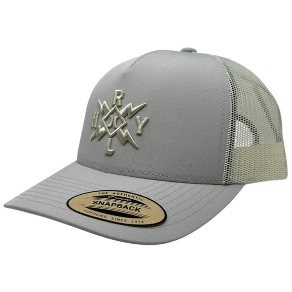 Hurley Men's Trucker Hat Bolt Embroidered Mesh Snapback Cap (Wheat)