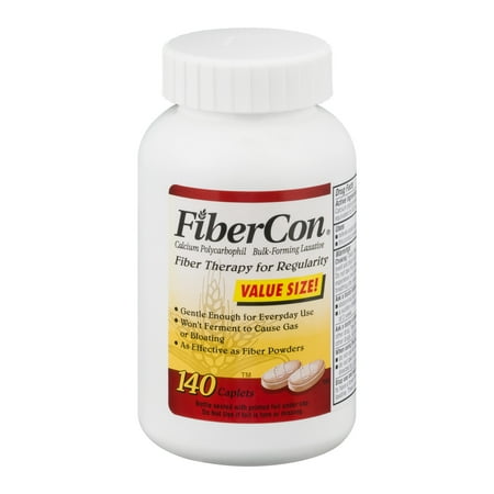 Fibercon® Fiber Therapy for Regularity (Calcium Polycarbophil) Caplets 140 ct Bottle