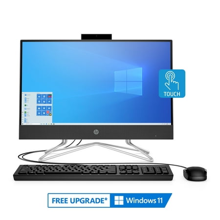 HP 22u0022 Touch All-in-One Desktop, Ryzen 3 3250U, 8GB RAM, 1TB HDD, Black, Windows 11 Home, 22-df0023w