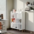 thumbnail image 5 of Sunmthink 8 Cube Storage Organizer, Open Bookcase Bookshelf, Wood Display Bookshelf, White, 5 of 7
