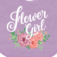thumbnail image 4 of Inktastic Flower Girl Hand Lettering with Flowers Illustration Girls Baby Bib, 4 of 4